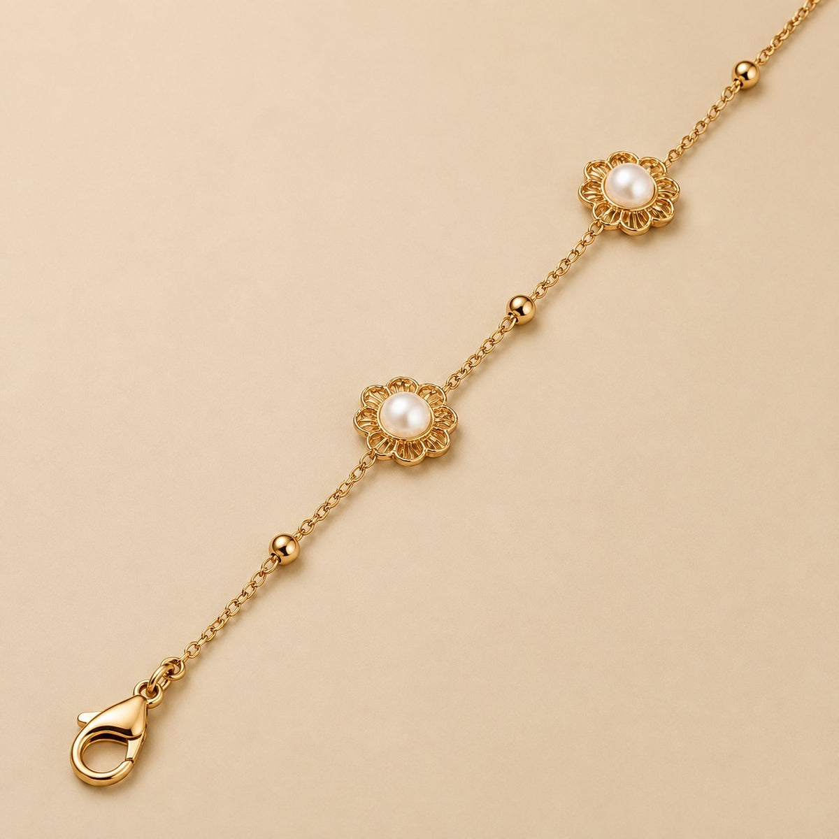 Flower Bracelet | Stainless Steel & Elegant Finish