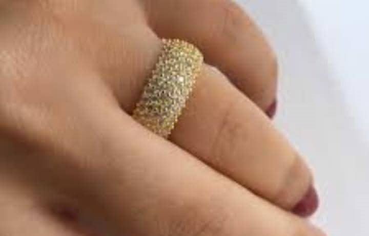 Gold plated ring. 16. 17. 18.
