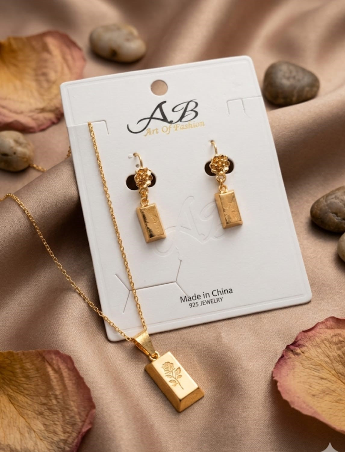 Gold plated locket set