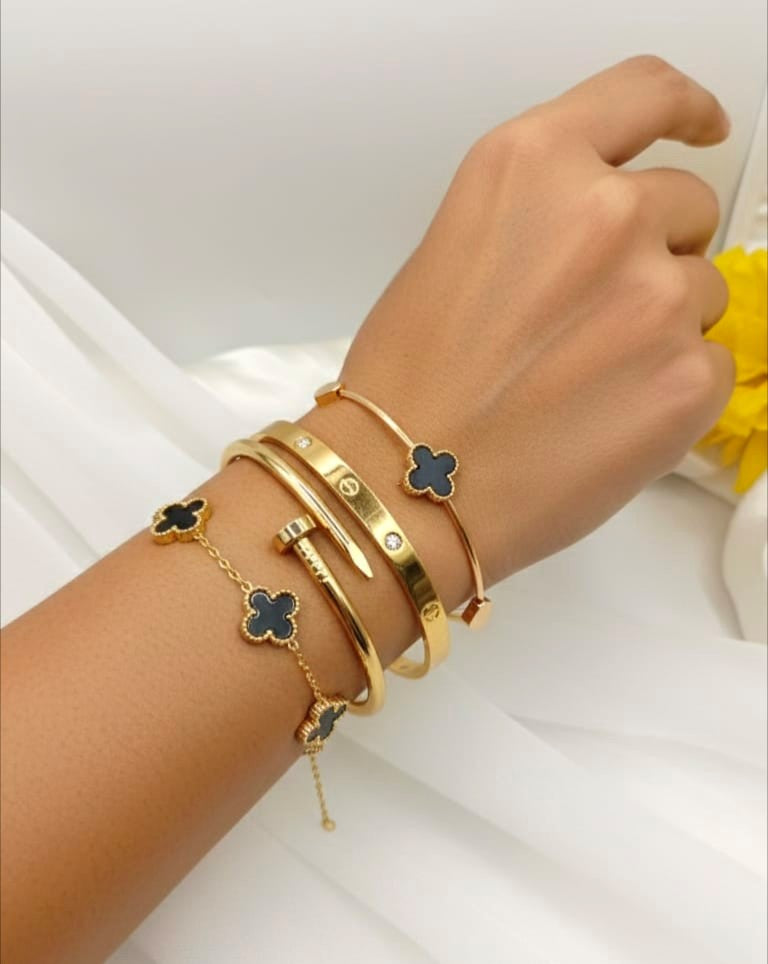 Gold Plated 4-Piece Bangle Set
