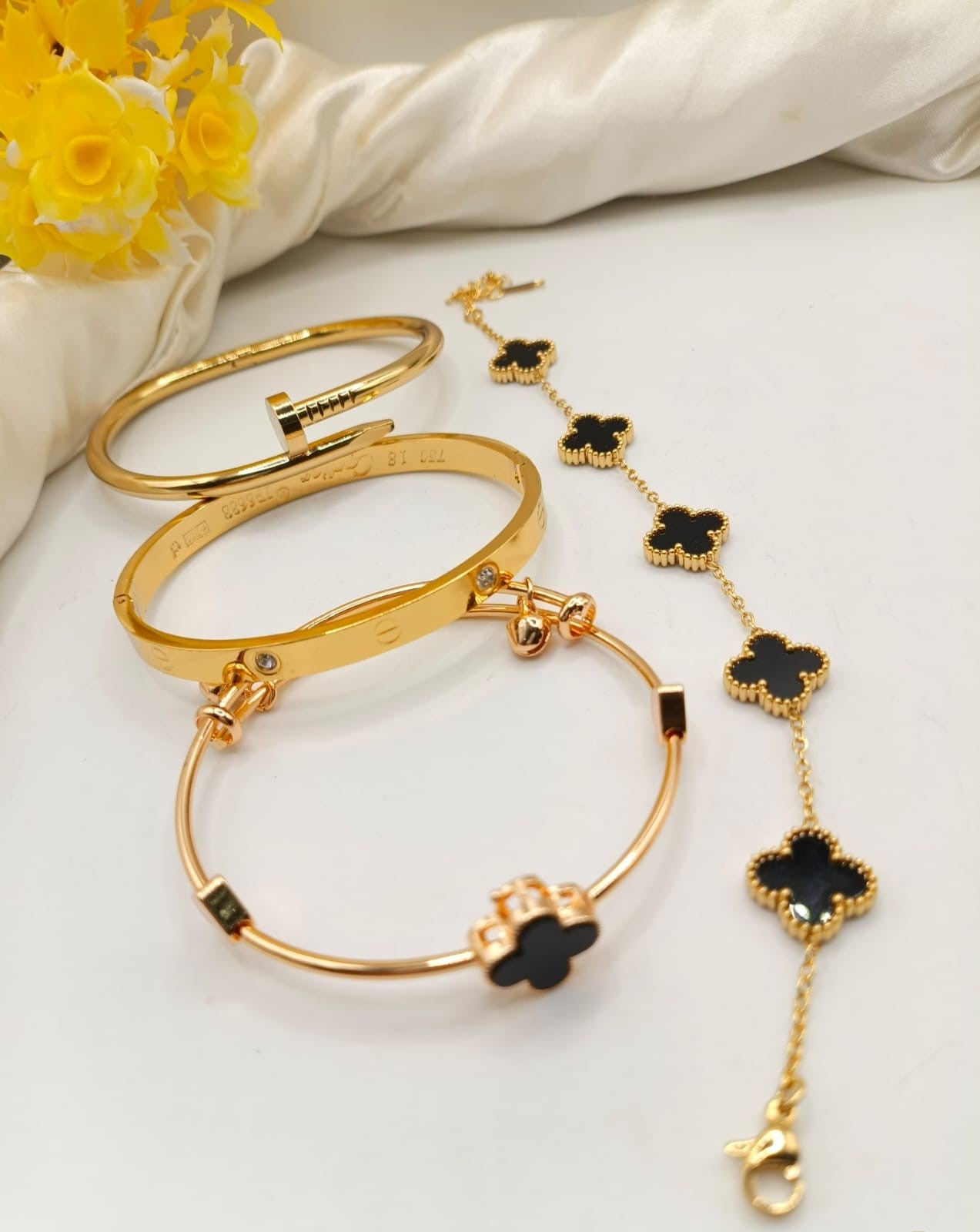 Gold Plated 4-Piece Bangle Set