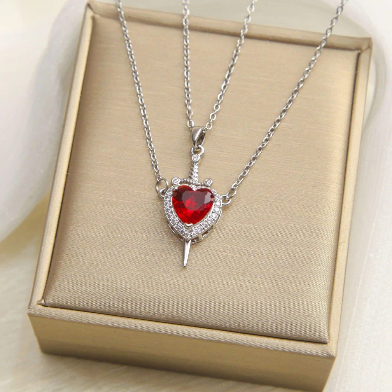 Stainless Steel Couple Locket Chain
