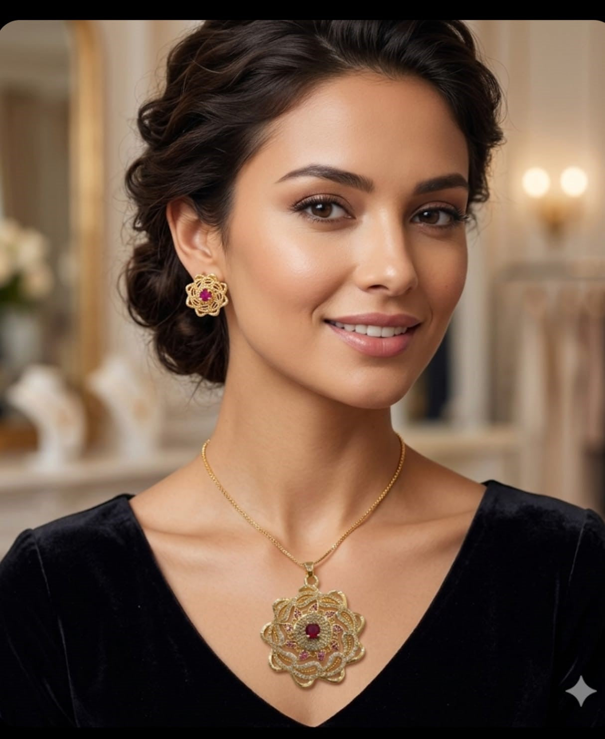 Gold Plated Locket Set