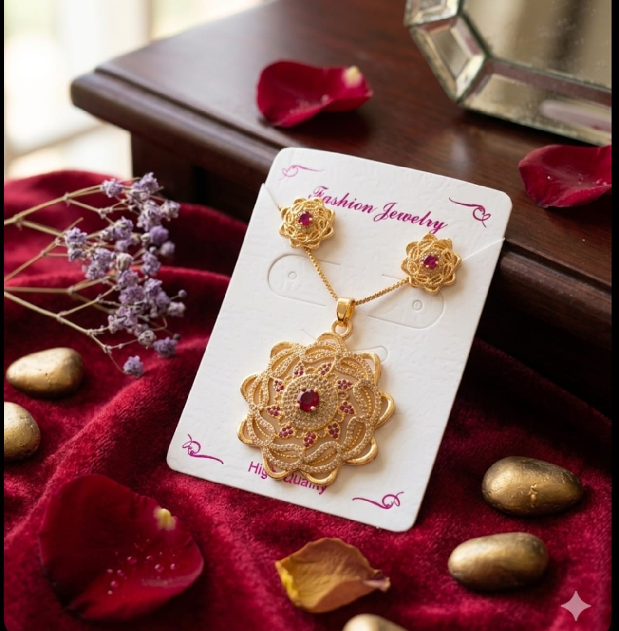 Gold Plated Locket Set