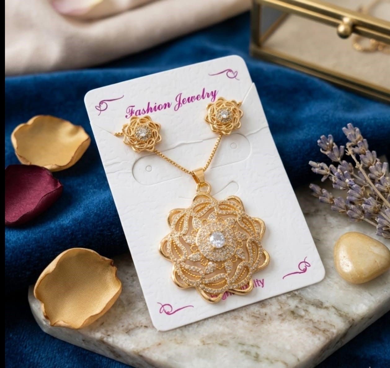 Gold Plated Locket Set