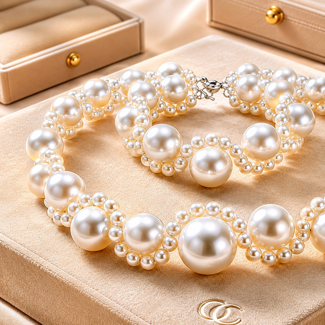 Fancy China purls Choker with Breslate